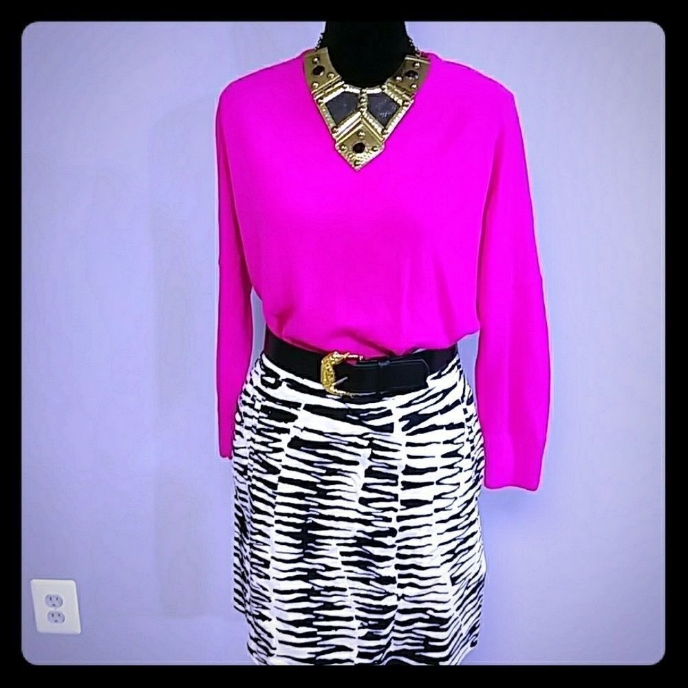 Trina turk zebra print skirt